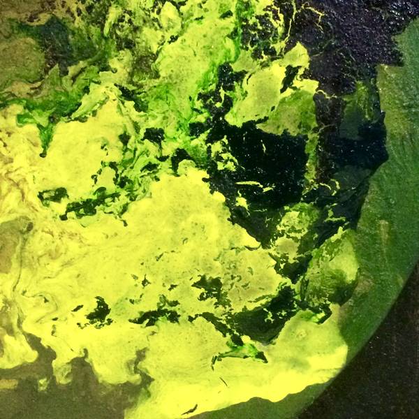 Detail — Strömungen aus Asche und Pigment